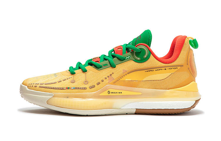 361° DVD2 Adventurer Cushioning Slip Resistant Abrasion Resistant Low top Basketball Shoes Men's Cheese Yellow