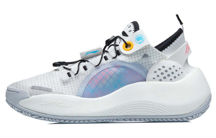 Li-Ning Li Ning BADFIVE Vintage Basketball Shoes Women's Low Top Standard White/Ivory
