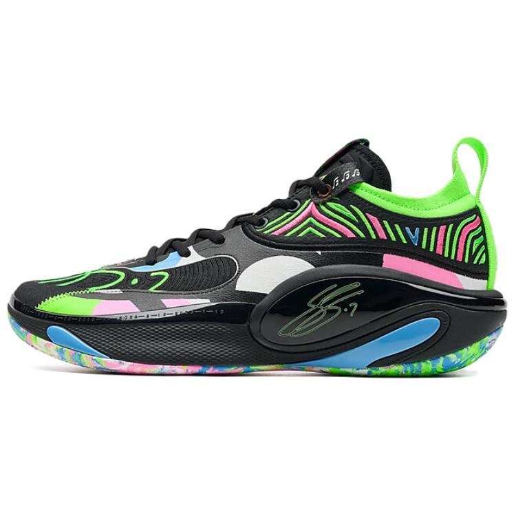 XTEP Jeremy Lin 6 Wear resistant And Lightweight Low top Basketball Shoes Men's Black Green