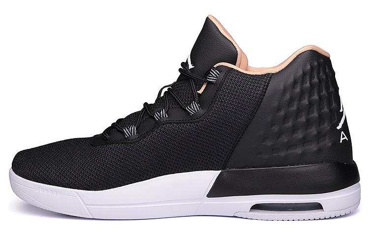 Jordan Jordan Academy Rubber Cushioning Slip Resistant Abrasion Resistant Mid top Basketball Shoes Men's Black