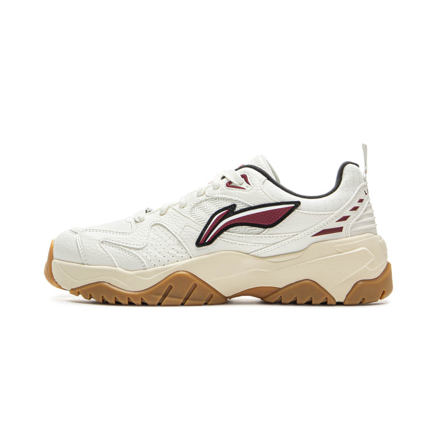Li-Ning Li Ning Tianji 3 Slip Resistant Cushioning Abrasion Resistant Lightweight Low top Skateboard Shoes Men's White Red