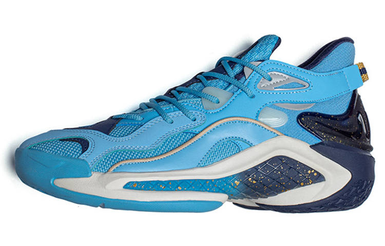 XTEP Abrasion Resistant Slip Resistant Low top Basketball Shoes Men's Blue