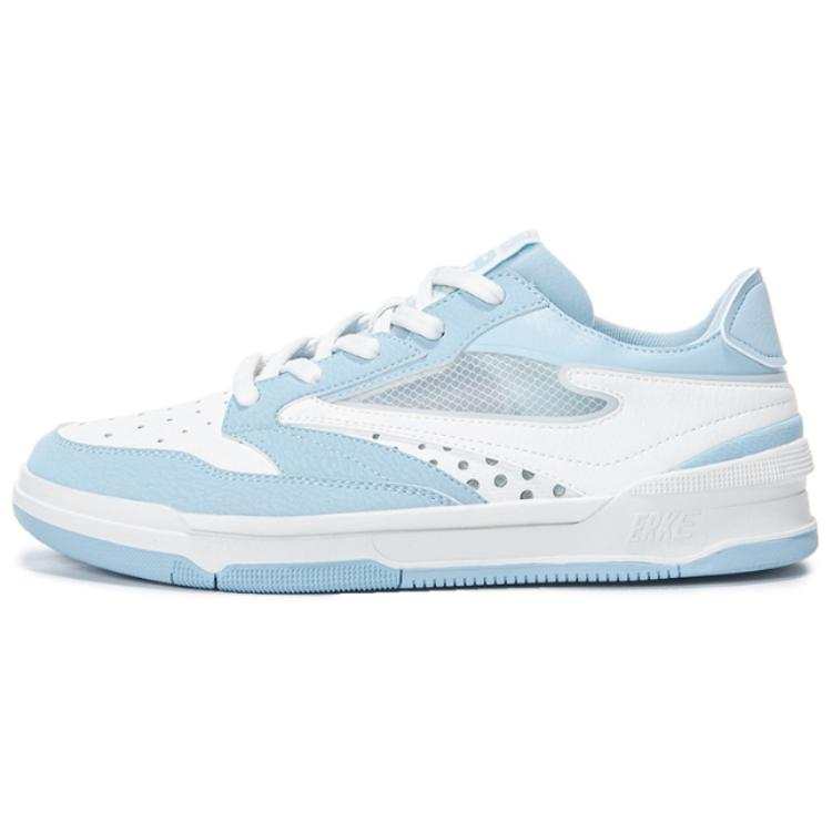 Erke Comfortable Slip Resistant Abrasion Resistant Low top Skateboard Shoes Men's White Blue