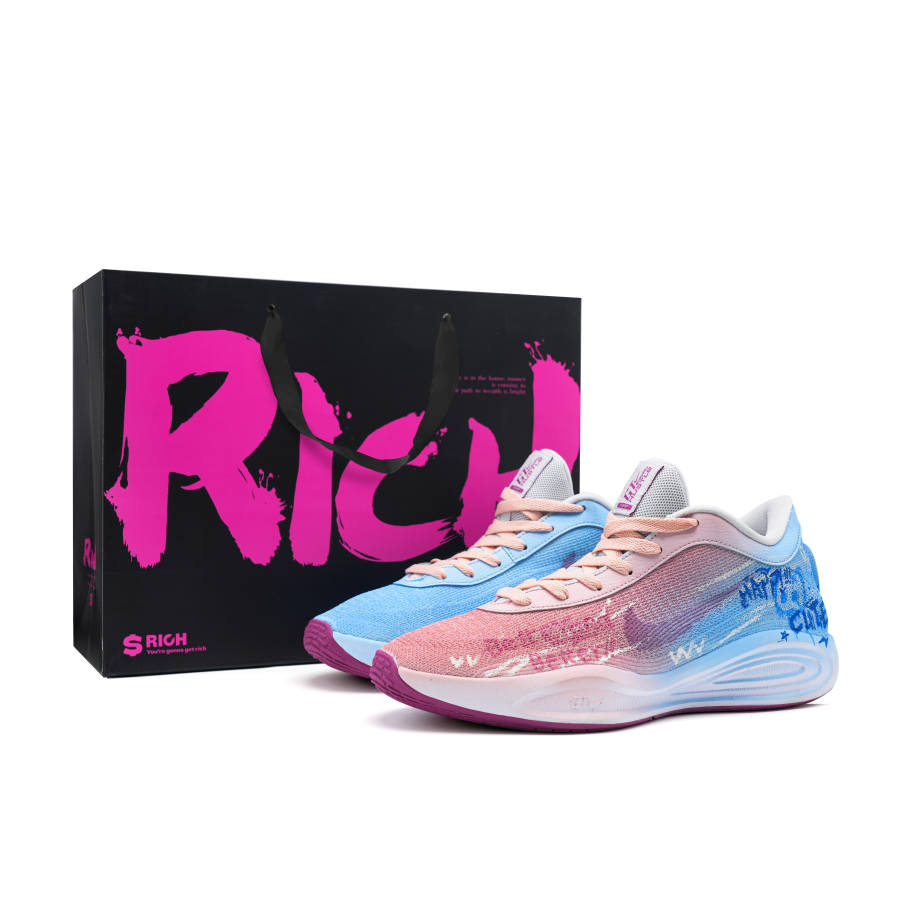 Nike Nike GT Hustle Academy North Island Journal Cushioning Low top Basketball Shoes Men's Blue Pink