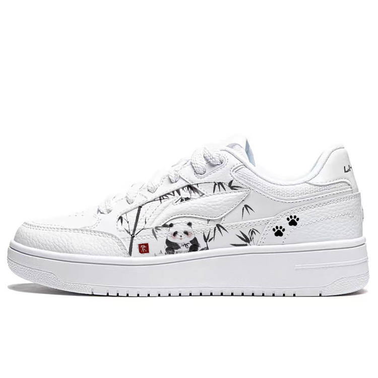 Li-Ning Li Ning Tianji Slip Resistant Abrasion Resistant Low top Skateboard Shoes Women's Black White