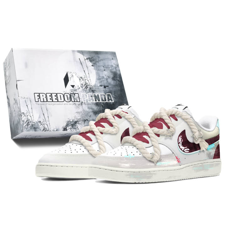 Nike Nike Court Vision 1 Slip Resistant Cushioning Low top Skateboard Shoes Men's Red White