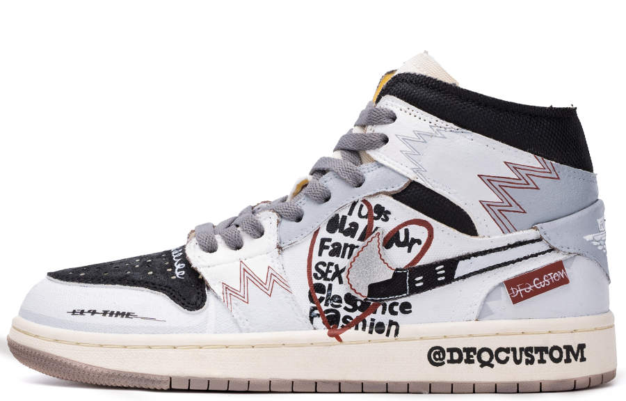 Jordan Jordan Air Jordan 1 ADCDAVINCI Custom, Cong Cushioning Slip Resistant Cushioning Slip Resistant Mid top