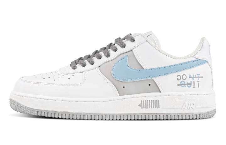 Nike Nike Air Force 1 Abrasion Resistant Low top Skateboard Shoes Men's Light Blue