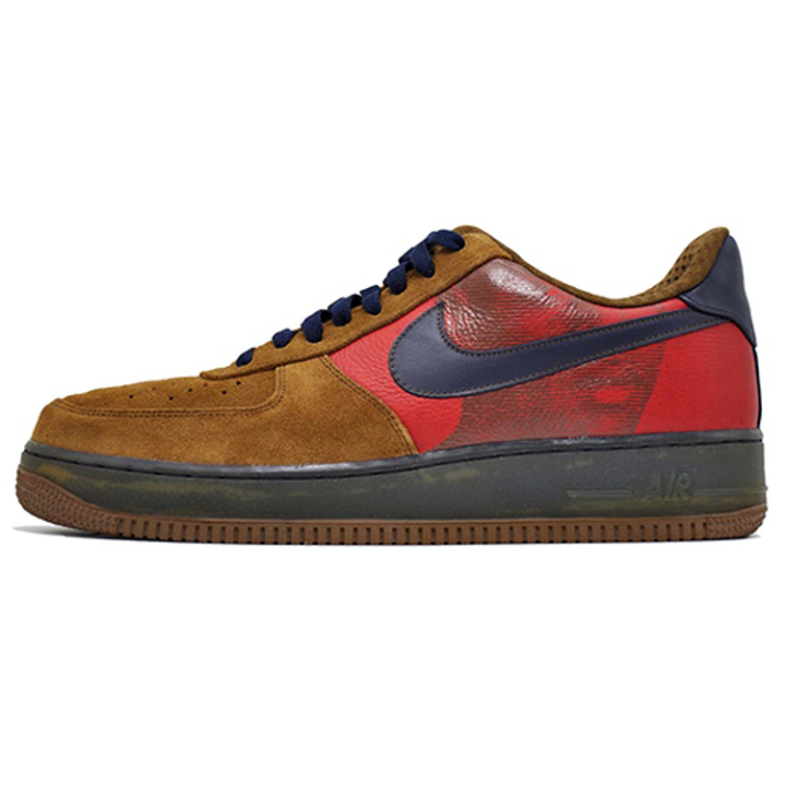 Nike Nike Air Force 1 Slip Resistant Slip Resistant Low top Skateboard Shoes Men's Brown Red 25th Anniversary