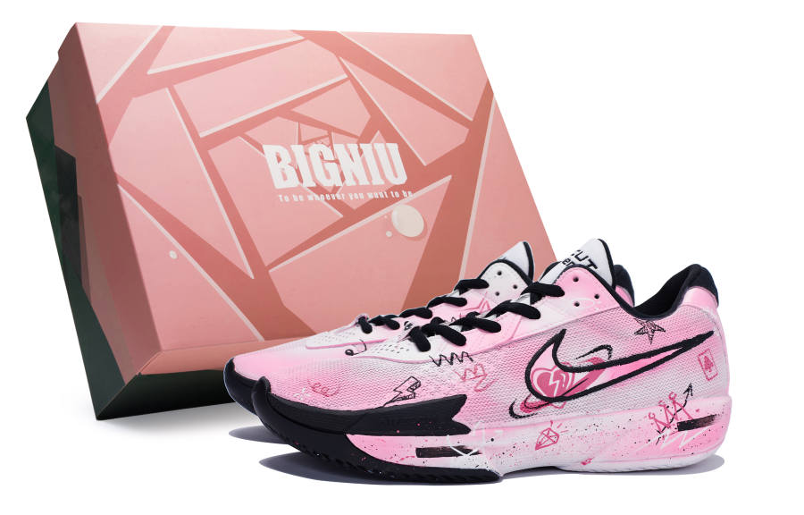 Nike Nike Air Zoom G.T. Cut Academy 811 Manufacturing, Heartbeat Surround Pink, Special Shoe Box Low top Basketball Shoes