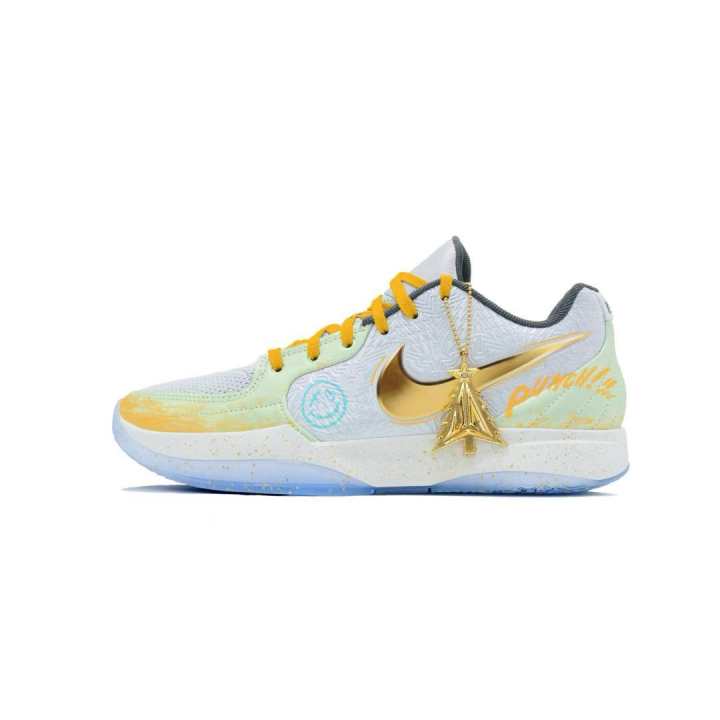 Nike Nike Ja 2 Cushioning Slip Resistant Abrasion Resistant Low top Basketball Shoes Men's Cyan Orange