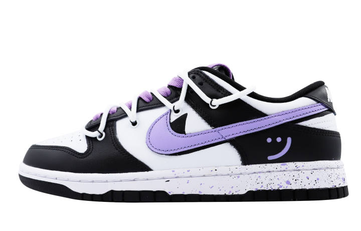 Nike Nike Dunk Skateboard Shoes Women's Low Top Black/White/Purple