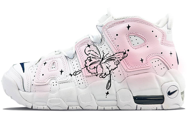 Nike Nike Air More Uptempo Synthetic Leather Cushioning Slip Resistant Abrasion Resistant