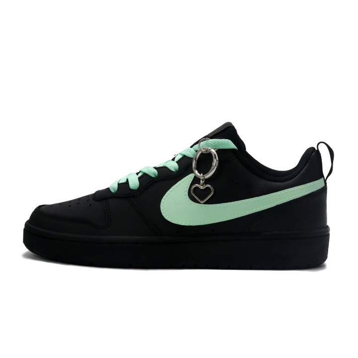Nike Nike Court Borough Lightweight And Breathable Low top Skateboard Shoes GS Black Green