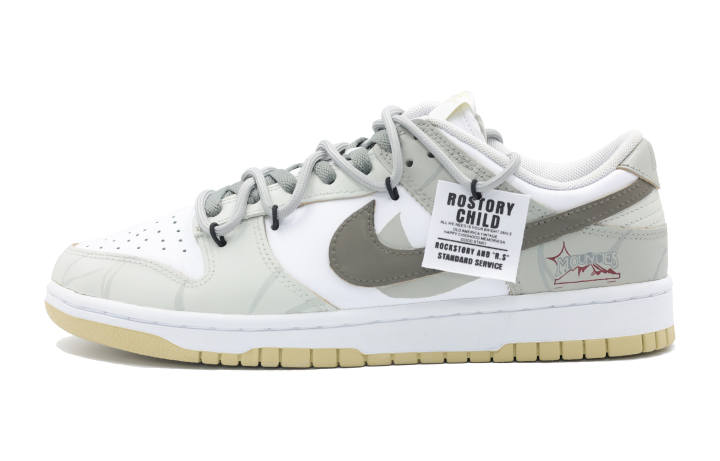 Nike Nike Dunk Gray Preview Slip Resistant Cushioning Abrasion Resistant Low top Skateboard Shoes Men's Gray White