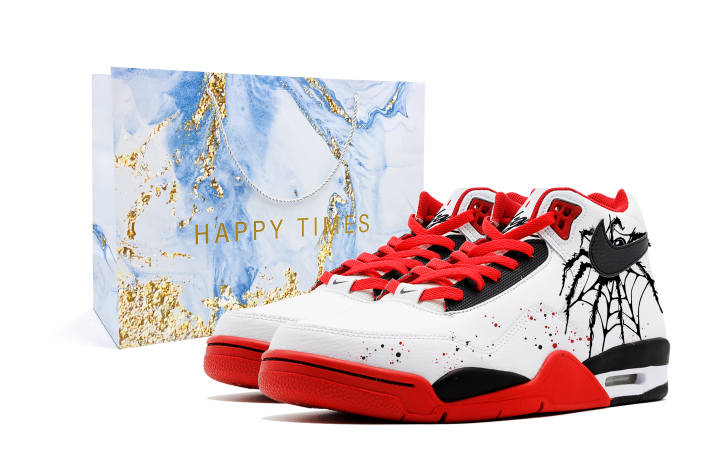 Nike Nike Flight Legacy Mid top Vintage Basketball Shoes Unisex Red White