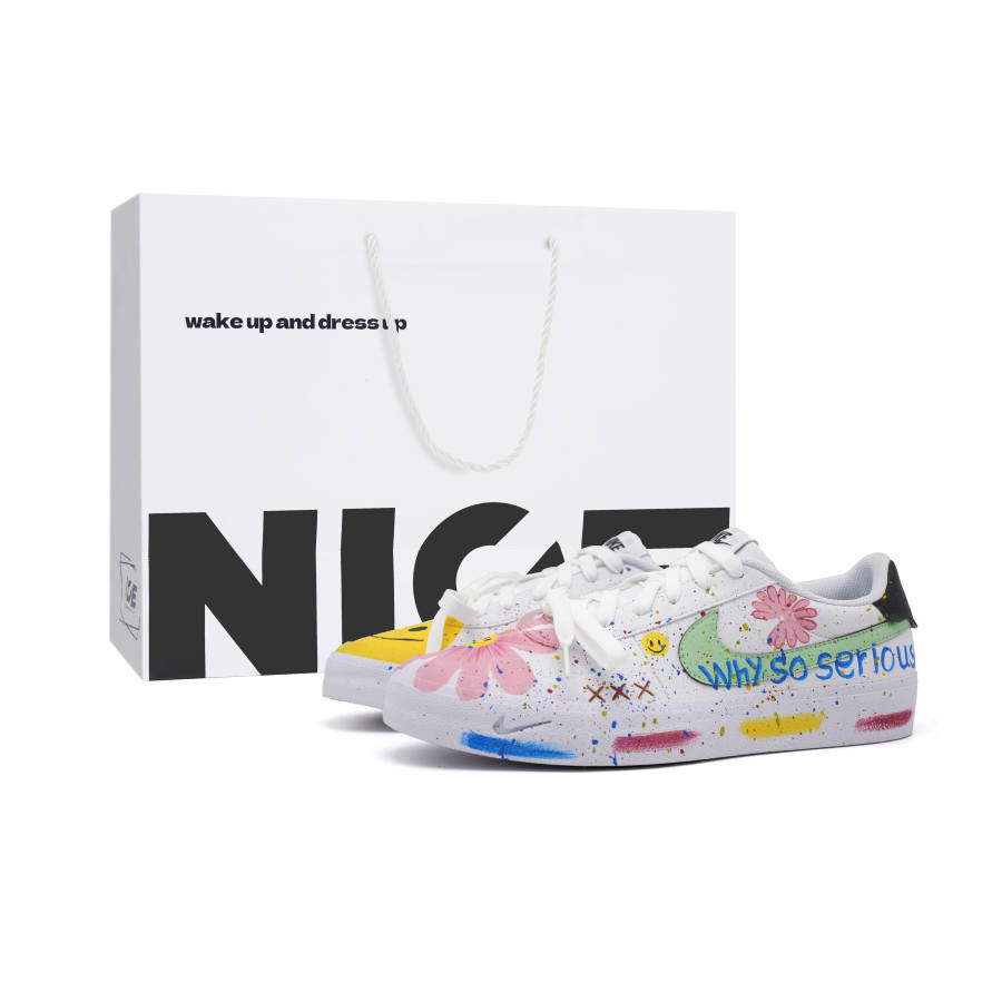 Nike Nike Court Shot BigBang Masterpiece Lightweight Slip Resistant Lightweight Anti Slip Low top Skateboard Shoes Unisex