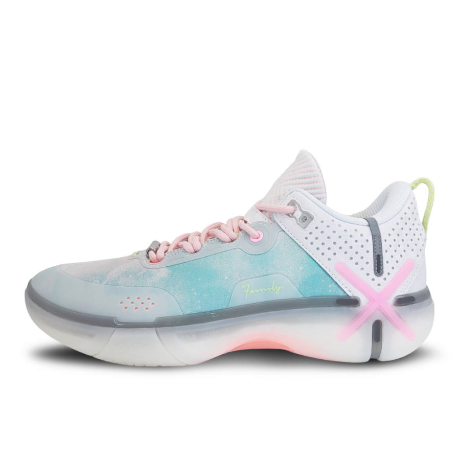 Li-Ning Li Ning Wade Shadow 6 Cushioning Slip Resistant Abrasion Resistant Low top Basketball Shoes Men's White Blue Pink
