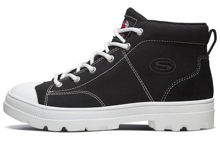 Skechers Roadies High Top Canvas Shoes Black Women's