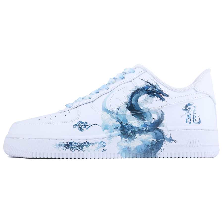 Nike Nike Air Force 1 Sea Dragon King SDS Low top Skateboard Shoes Men's White Blue
