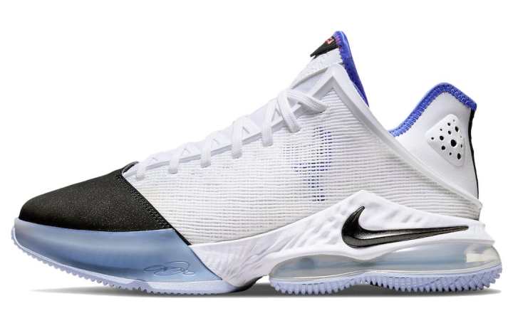 Nike Nike LeBron 19 Low White Medium Blue Siren Red Black