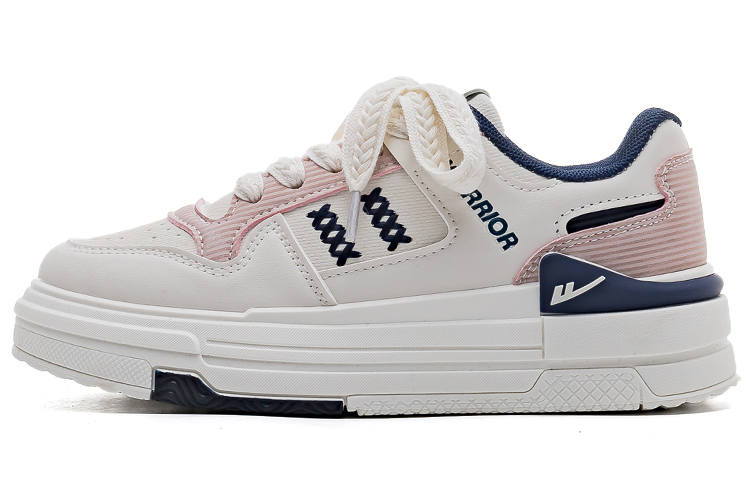 WARRIOR Abrasion Resistant Breathable Abrasion Resistant Breathable Low top Skateboard Shoes Women's Beige Pink Blue