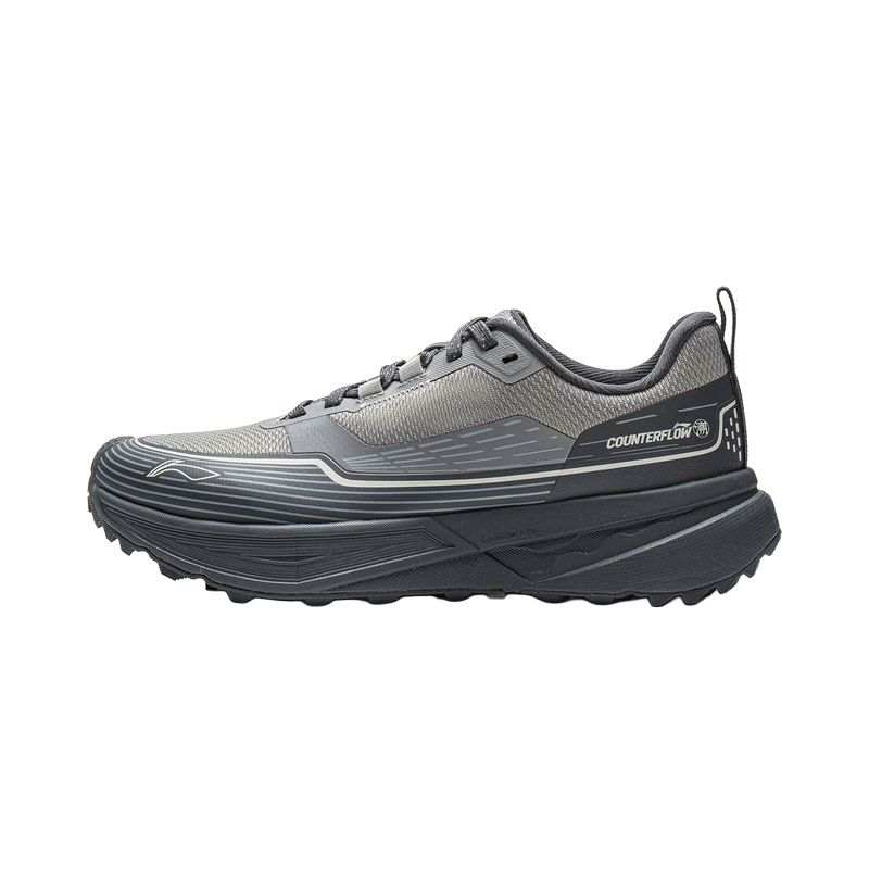 Li-Ning Li Ning Outdoor CF Tracing, Inter Industry Low top Hiking Shoes Unisex Rubble Gray Ebony Black