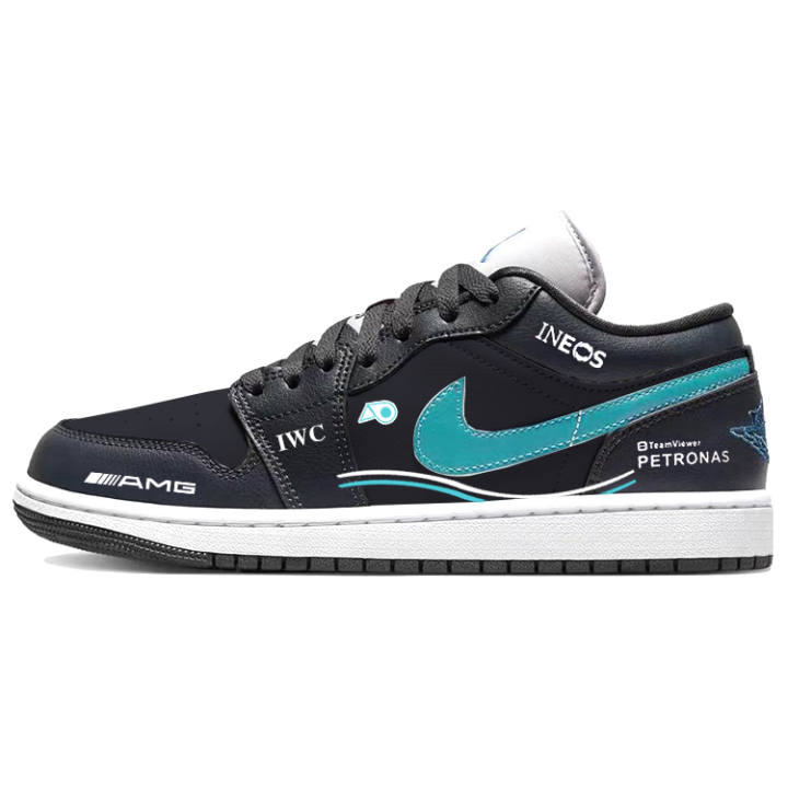 Jordan Jordan Air Jordan 1 Blue, Black Wind Racing Abrasion Resistant, Breathable, Slip Resistant