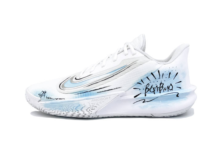 Nike Nike Precision 7 Abrasion Resistant Abrasion Resistant Low top Basketball Shoes Men's Blue White