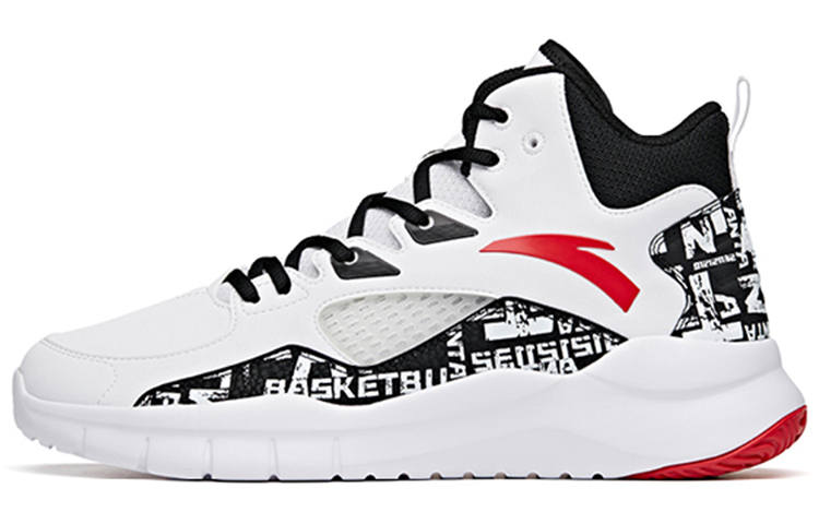 ANTA Basketball Collection Basketball Shoes Men's High Top Anta White/University Red/Black
