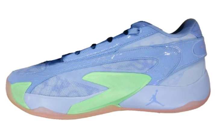 Jordan Lethal Shooter x Jordan Luka 2 Abrasion Resistant Low top Basketball Shoes Men's Blue Yellow White