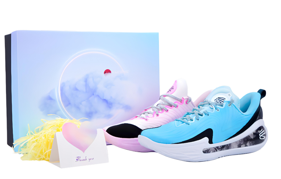 Under Armour Curry 12 Slip Resistant Abrasion Resistant Low top Basketball Shoes Men's Blue Pink