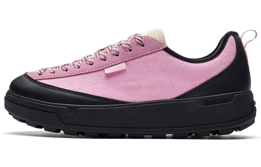 Kappa Keeper Back to Back Slip Resistant Abrasion Resistant Low top Skateboard Shoes Women's Pink Black