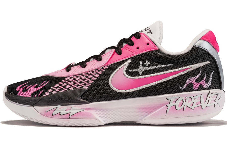 Nike Nike Air Zoom G.T. Cut Academy Slip Resistant Abrasion Resistant Low top Basketball Shoes Unisex Black Pink