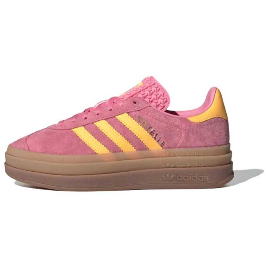 Adidas Originals GAZELLE BOLD Low top Skateboard Shoes Women's Pink Yellow Brown