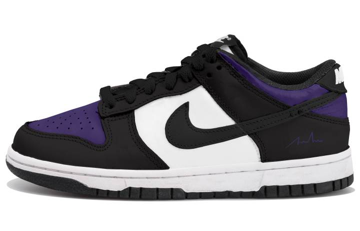 Nike Nike Dunk Low top Skateboard Shoes Unisex White Black Purple