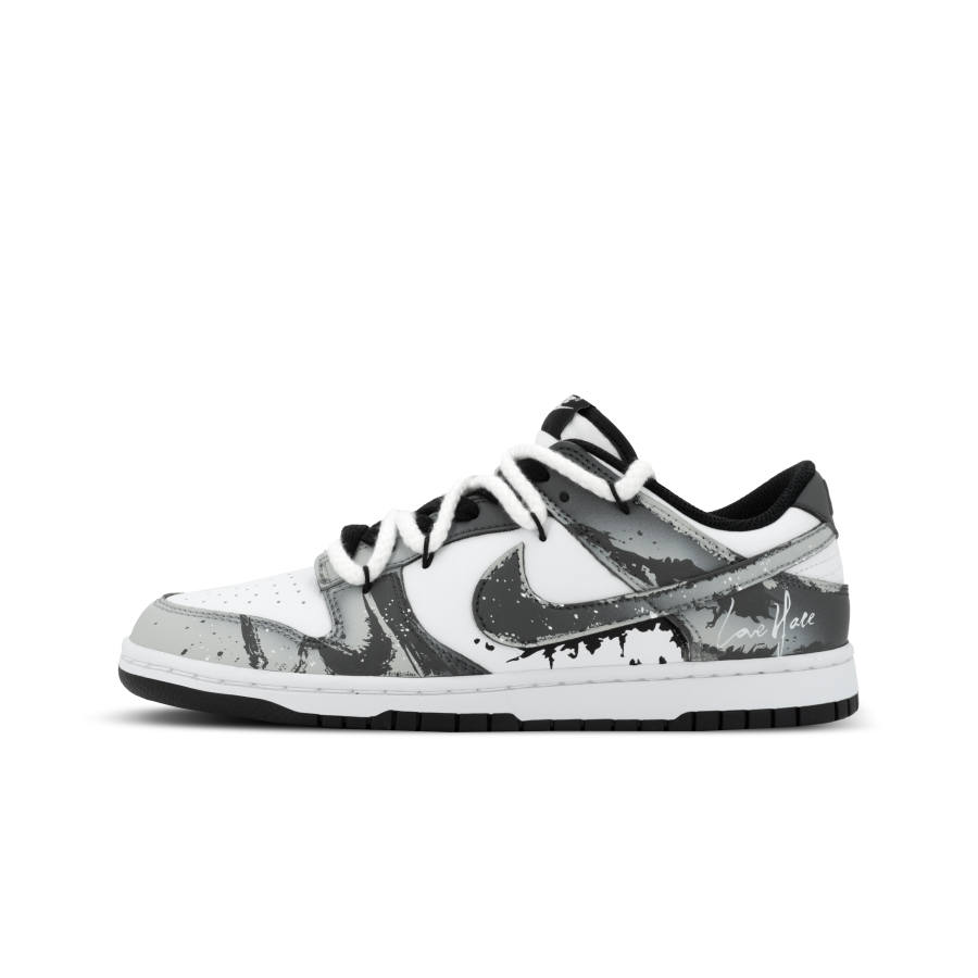Nike Nike Dunk Gorilla Jiedian XJDD Ink Leaf Shadow Low top Skateboard Shoes Unisex Black White