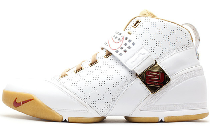 Nike Nike LeBron 5 White Crimson Metallic Gold