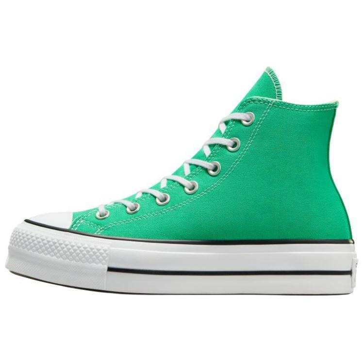 Converse Chuck Taylor All Star Lift Abrasion Resistant Abrasion Resistant High top Canvas Shoes Women's Green White