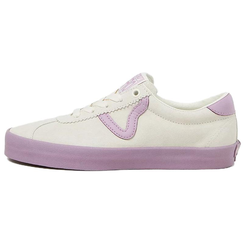 Vans Sports Low top Skateboard Shoes Unisex White Purple