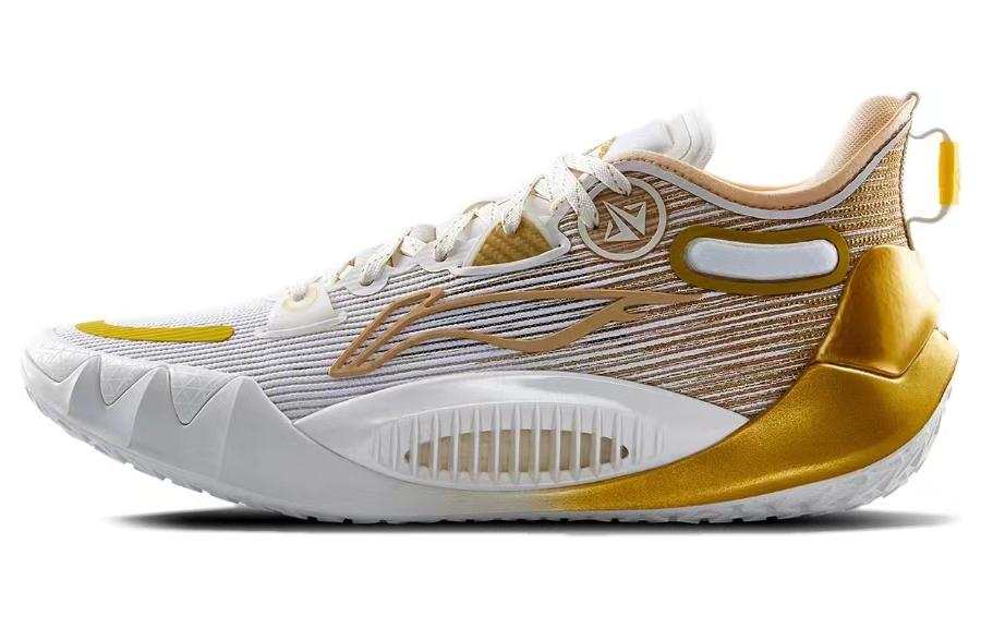 Li-Ning Li Ning JB1 Basketball Shoes Men's Low Top White Gold