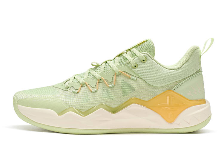 XTEP Basketball Shoes Men's Low Top Jelly Green/Almond Yellow