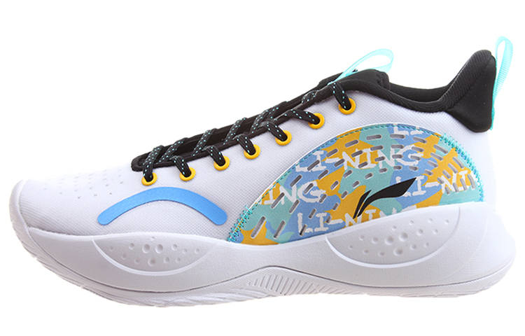 Li-Ning Li Ning Textile, Leather Cushioning Slip Resistant Abrasion Resistant Coverage Support Low top Basketball Shoes Men's