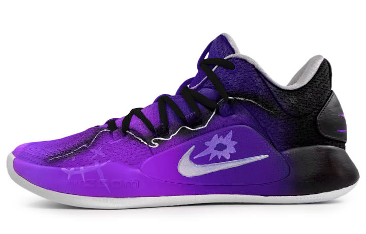 Nike Nike Hyperdunk X Cushioning Slip Resistant Low top Basketball Shoes Men's Purple Black