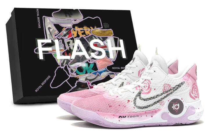 Nike Nike KD Trey 5 IX Rose Fabric Mid top Vintage Basketball Shoes Unisex Pink White