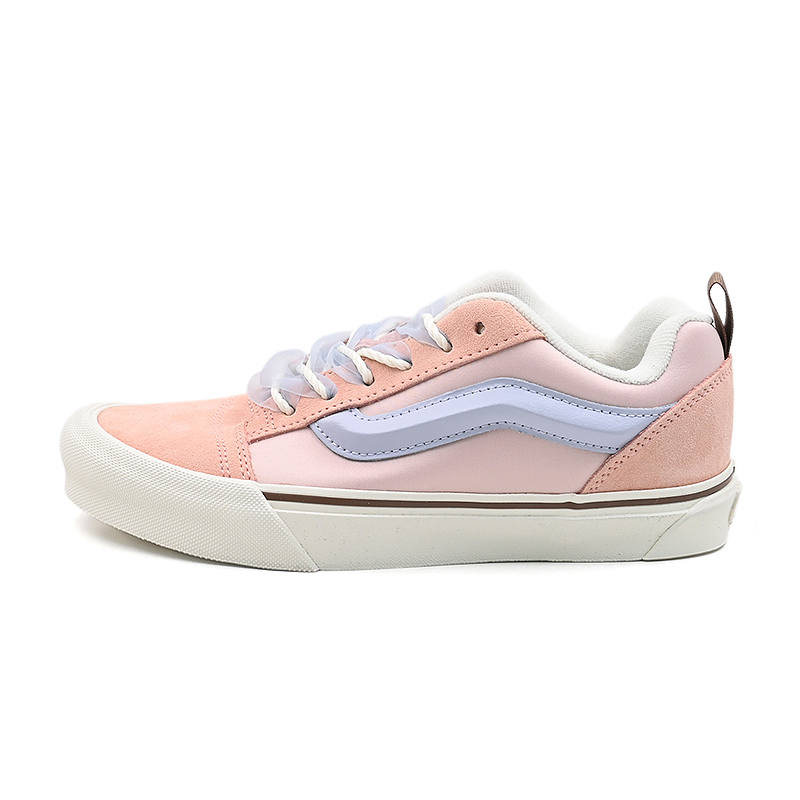 Vans Knu Skool Abrasion Resistant Low top Skateboard Shoes Unisex Orange Pink Purple