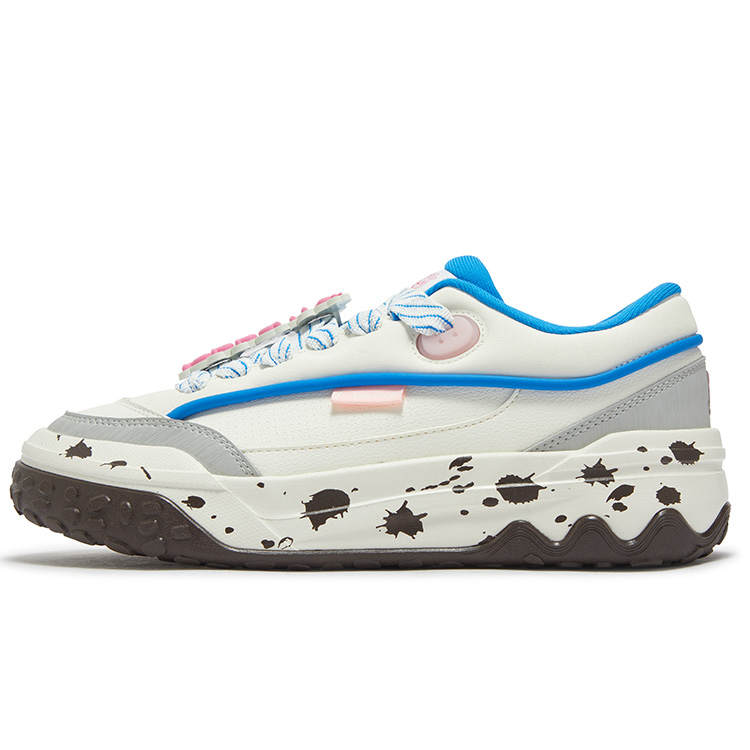 361° Slip Resistant Abrasion Resistant Low top Skateboard Shoes Men's White Laser Blue