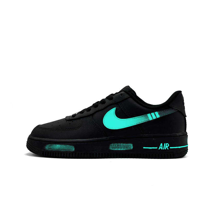 Nike Nike Air Force 1 Green Quiet Leather Abrasion Resistant Abrasion Resistant Low top Skateboard Shoes Unisex Black