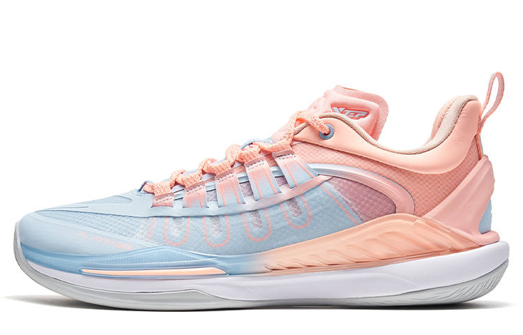 XTEP Light Feather 4 V2 Basketball Shoes Men's Low Top Blue/Pink
