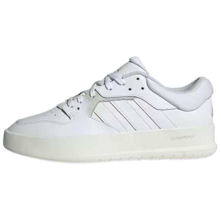 Adidas Adidas COURT 24 Leather Slip Resistant Abrasion Resistant Low top Skateboard Shoes Unisex White